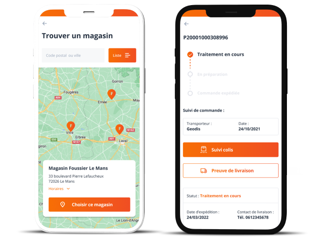 Photos de présentation de l'application Foussier